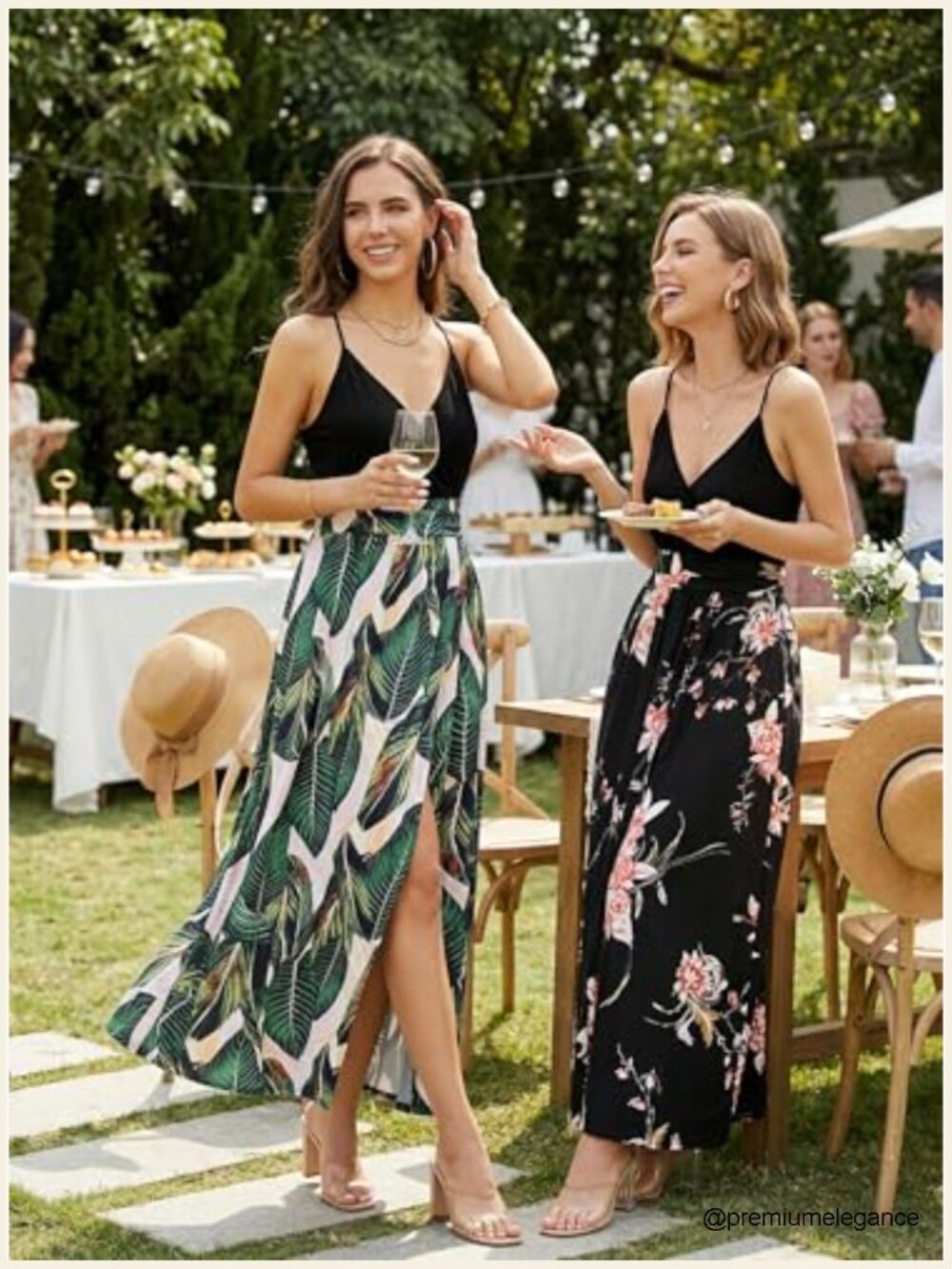 Lightweight Maxi Dress with V-Neck and Side Slit, Flowy Summer Casual - Picture 5 of 7